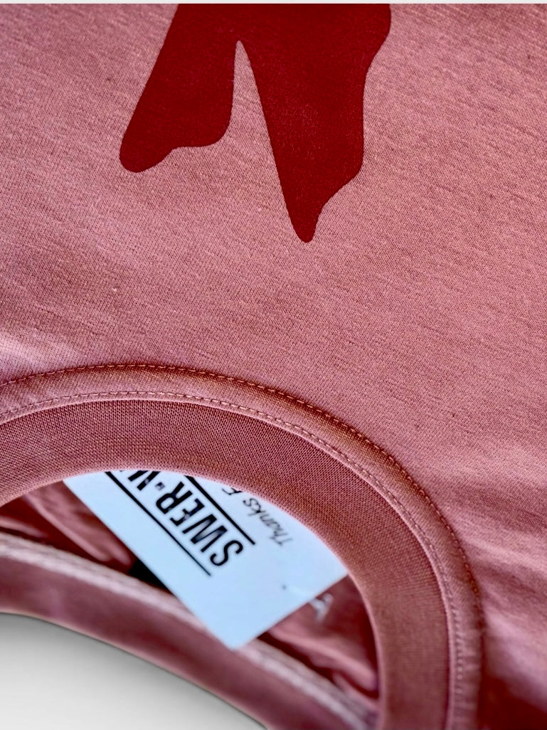 Oversized Boxy Fly Away Swer•Va Rosy Pink